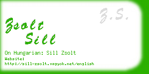 zsolt sill business card